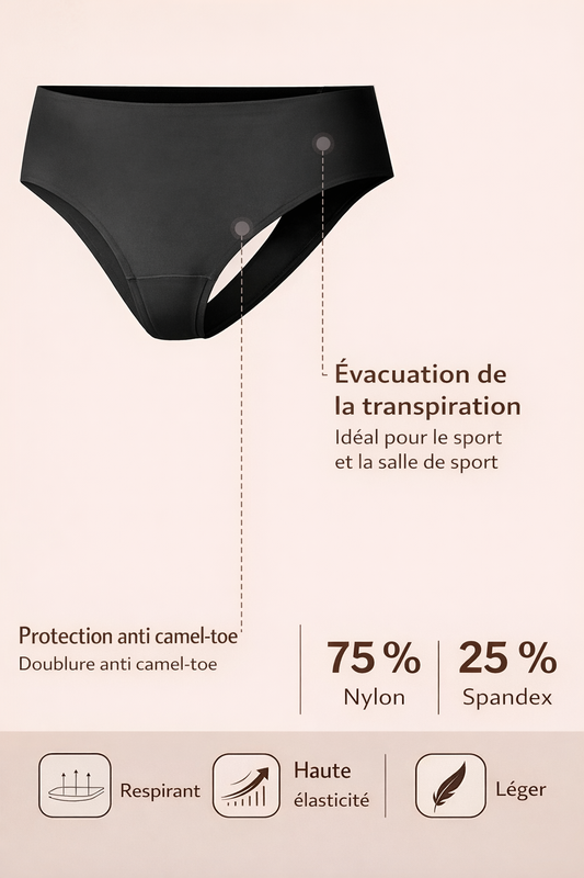Culotte taille haute Invisible Anti Camel-Toe